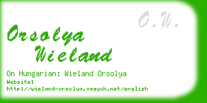 orsolya wieland business card